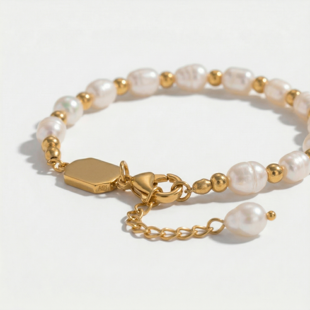 Close detail of the lobster clasp and extension chain